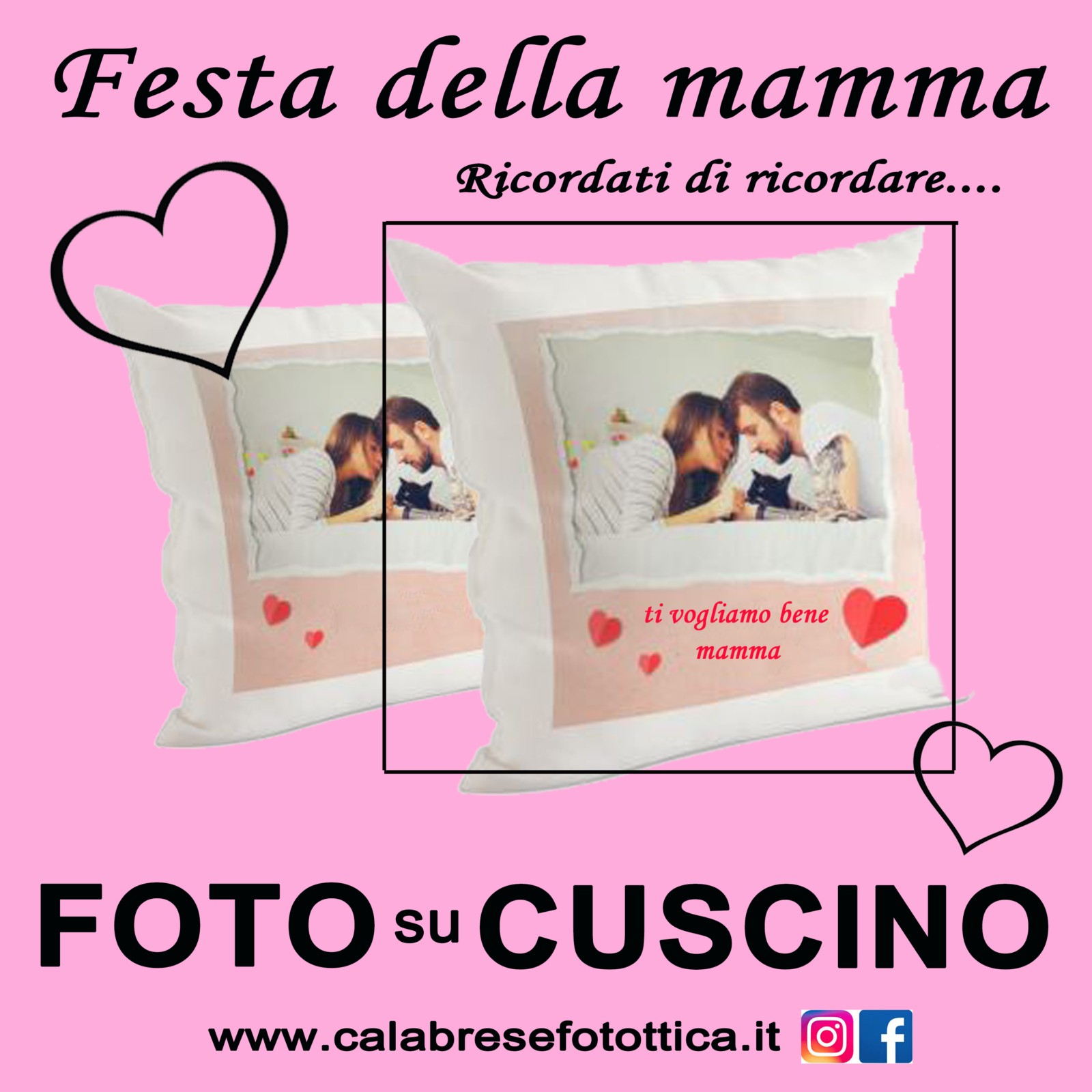 CUSCINO PERSONALIZZATO CON FOTO PER LA FESTA DELLA MAMMA A BOLOGNA CENTRO STORICO QUADRILATERO: PHOTO + OPTICAL (CALABRESE FOTOTTICA GROUP) VIA CALZOLERIE 1/E www.calabresefotottica.it