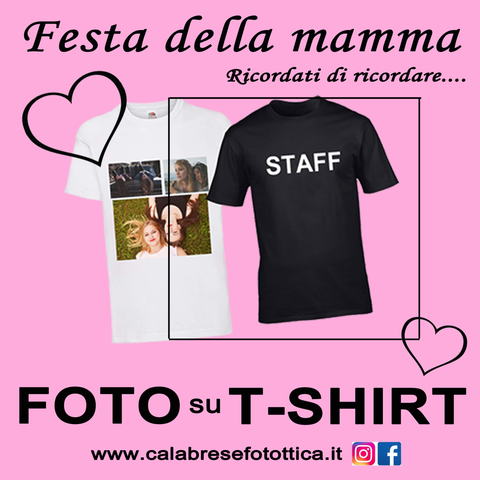 MAGLIETTA T-SHIRT PERSONALIZZATA CON FOTO PER LA FESTA DELLA MAMMA A BOLOGNA CALABRESE FOTOTTICA (CALABRESE FOTOTTICA GROUP) VIA B.MARCELLO 10BC BOLOGNA www.calabresefotottica.it